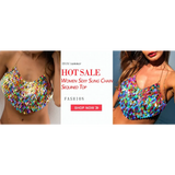 Shiny Harajuku Rhinestone Halter Top