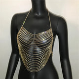 Shiny Harajuku Rhinestone Halter Top
