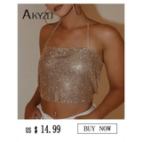 Shiny Harajuku Rhinestone Halter Top