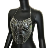 Shiny Harajuku Rhinestone Halter Top