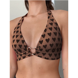 Heart Lace Up Bralette Camisole
