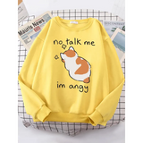 Kawaii "Im Angy" Cat Hoodie