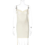 Lace Up Backless Dress