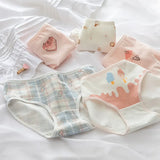 Cute Cartoon Bear Cotton Panties - Mid Waist Sexy Lingerie Set