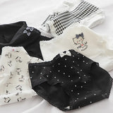 Cute Cartoon Bear Cotton Panties - Mid Waist Sexy Lingerie Set