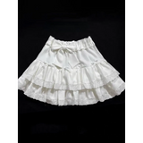Sweet Bow Lace Ruffles Pleated Skirt - Kawaii Cake Skirt