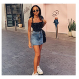 Lace Up Crop Tops