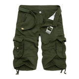 Military Camouflage Denim Cargo Shorts