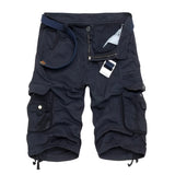 Military Camouflage Denim Cargo Shorts