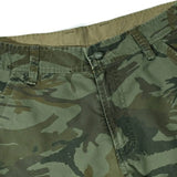 Military Camouflage Denim Cargo Shorts