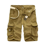 Military Camouflage Denim Cargo Shorts