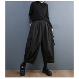 Oversized Cargo Pants – High Waist, Loose Fit with Pocket Details