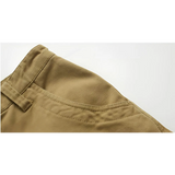 Patterned Button Cotton Cargo Trousers Shorts