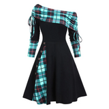 Cinched Striped Flare Dress