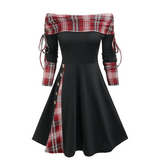 Cinched Striped Flare Dress