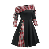 Cinched Striped Flare Dress