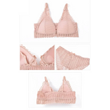 Lace Front Closure Bra With Panties Set