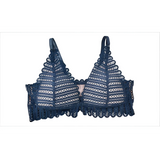 Lace Front Closure Bra With Panties Set
