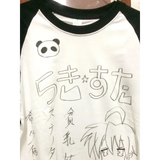Harajuku Anime Contrast Sleeve Tee