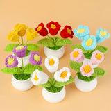 Handmade Crochet Lily Plush – Potted Flower Decor for Desk or Gift