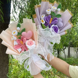 Crochet Rose Bouquet – Handmade Knit Flowers for Valentine's Day