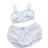 Cute Kawaii Animal Coral Fleece Lingerie Set for Women