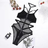 Sexy Dark Academia Gothic Hollow-Out Bodysuit