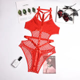 Sexy Dark Academia Gothic Hollow-Out Bodysuit