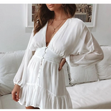 Deep-V Mini Dress