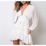 Deep-V Mini Dress
