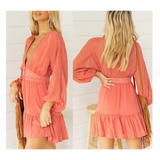 Deep-V Mini Dress