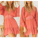 Deep-V Mini Dress