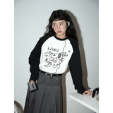 Doodle Delight Layered Tee – Quirky Sketch Art Oversized Tee