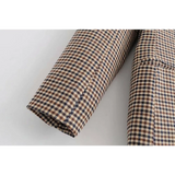 Double Breasted Checkered Blazer