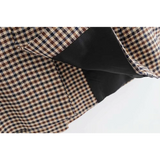 Double Breasted Checkered Blazer