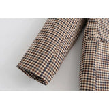 Double Breasted Checkered Blazer