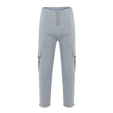 Men's Drawstring Cargo Pants – Loose Fit Wide-Leg Sweatpants