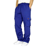 Men's Drawstring Cargo Pants – Loose Fit Wide-Leg Sweatpants