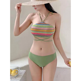 Bikini Set – High Waist Drawstring Skirt Korean Spice Style