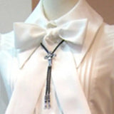 Elegant Gothic Lolita Dress - Big Bow Collar, Lace-Up Pleated Design