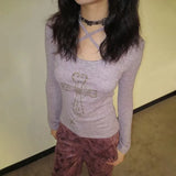Embellished Cross Long Sleeve Tee – Spiritual Chic Top