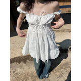 Fairy Kei Ruffle Tie Dress