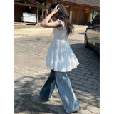 Fairy Kei Ruffle Tie Dress