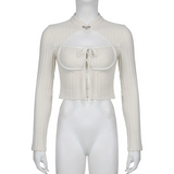 Elegant Button Crop Top