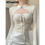 Elegant Button Crop Top