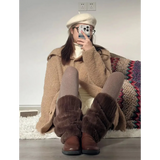 Faux Fur Leg Warmers – Harajuku Plush Lolita Boot Covers