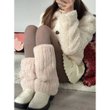 Faux Fur Leg Warmers – Harajuku Plush Lolita Boot Covers