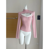 Faux Fur Trim Cutout Top – Sweet Harajuku Lace Style