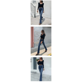 Flared High Waist Skinny Jeans