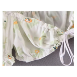 Women's Floral Printed Chiffon Crop Top